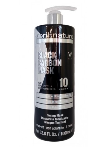 Маска спеціальна для блондинок, сивого волосся, освітленого волосся Abril et Nature Black Carbon Toning Mask 1000 мл