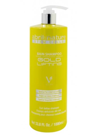 Шампунь зі стовбуровими клітинами, для в'юнкого волосся Abril et Nature Stem Cells Bain Shampoo Gold Lifting 1000 мл